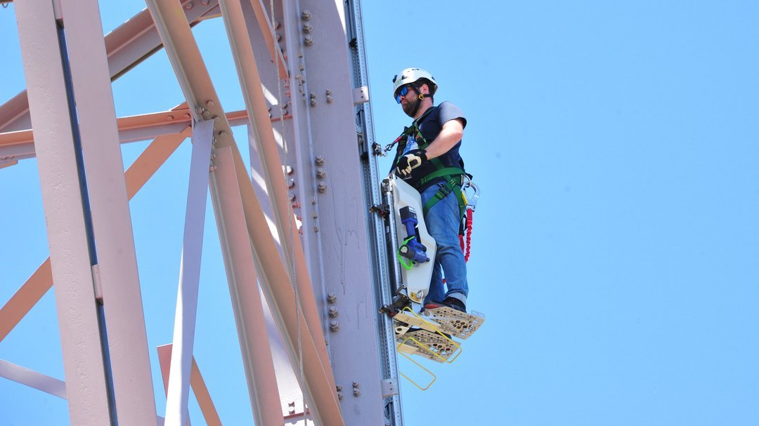 Rail system fall protection HighStep Systems
